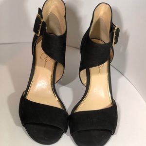 Marrionn Black Suede Heels- Jessica Simpson